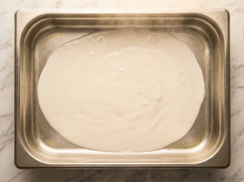 Grease Pan and Pour Batter