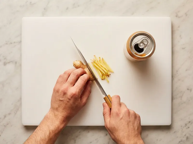 Prepare Cola and Julienne Ginger