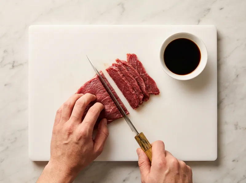 Slice Beef and Marinate