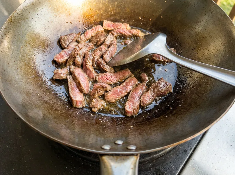 Sear Beef Over High Heat
