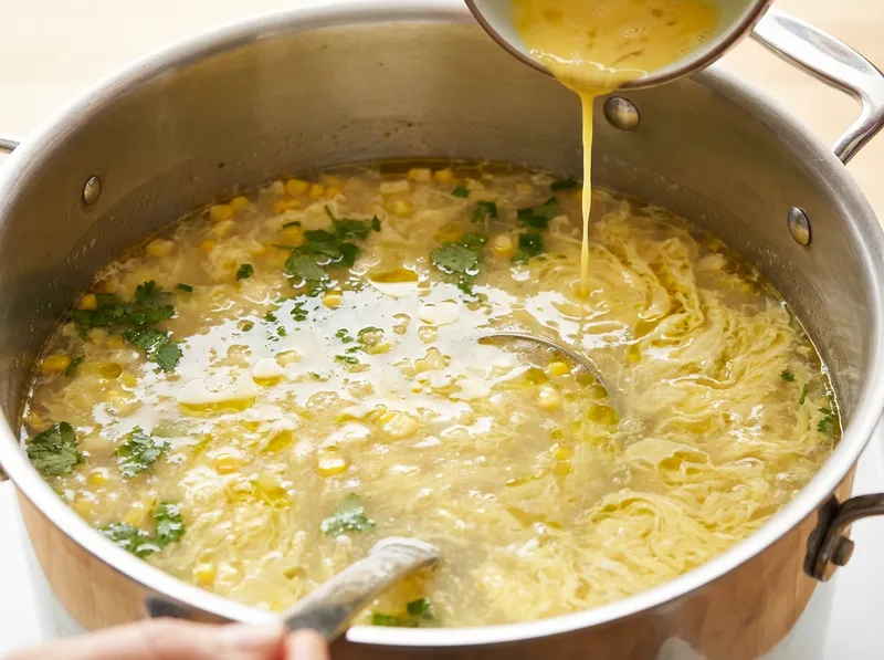Drizzle in Beaten Eggs
