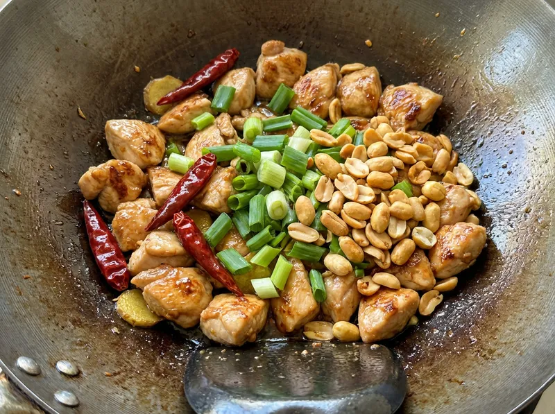 Add Scallions And Peanuts
