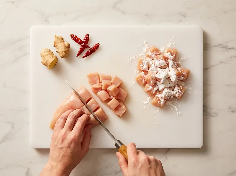 Cut Chicken And Marinate