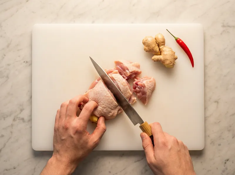 Cut Chicken Thigh into Pieces