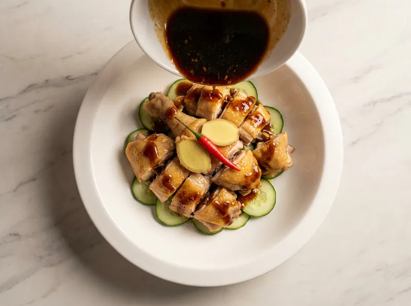 Drizzle Sauce Over Chicken
