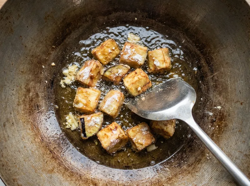 Deep-fry Eggplant Until Golden