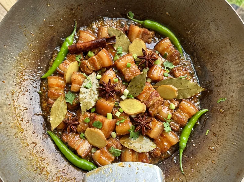 Blanch and Caramelize Pork