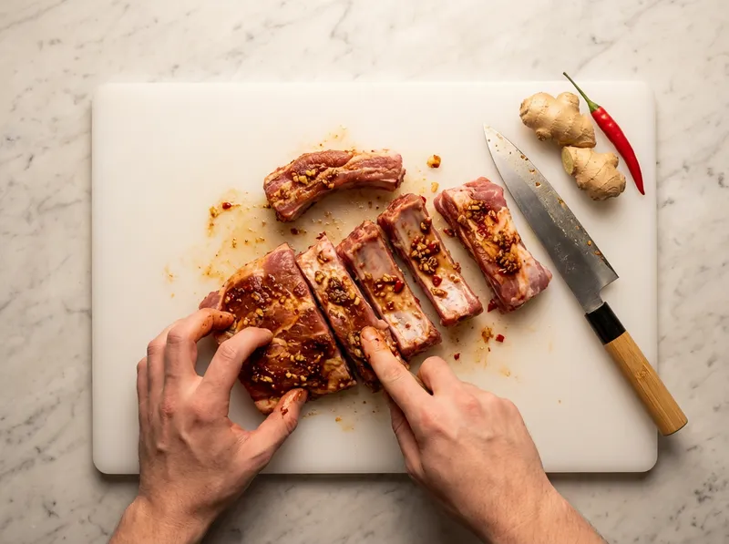 Marinate Ribs with Seasonings