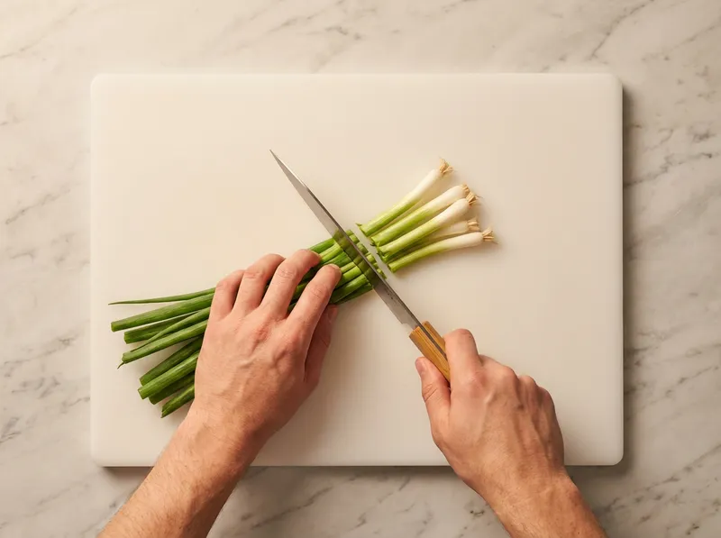 Wash and Cut Scallions