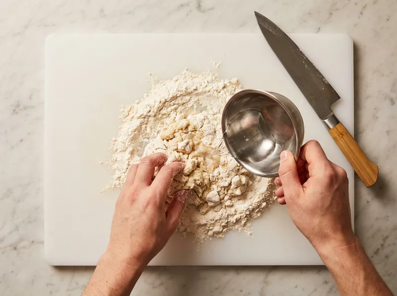 Add Cold Water and Knead