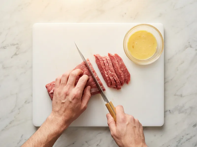 Cut Tenderloin into Strips