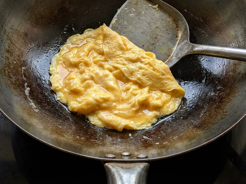 Scramble Eggs and Set Aside