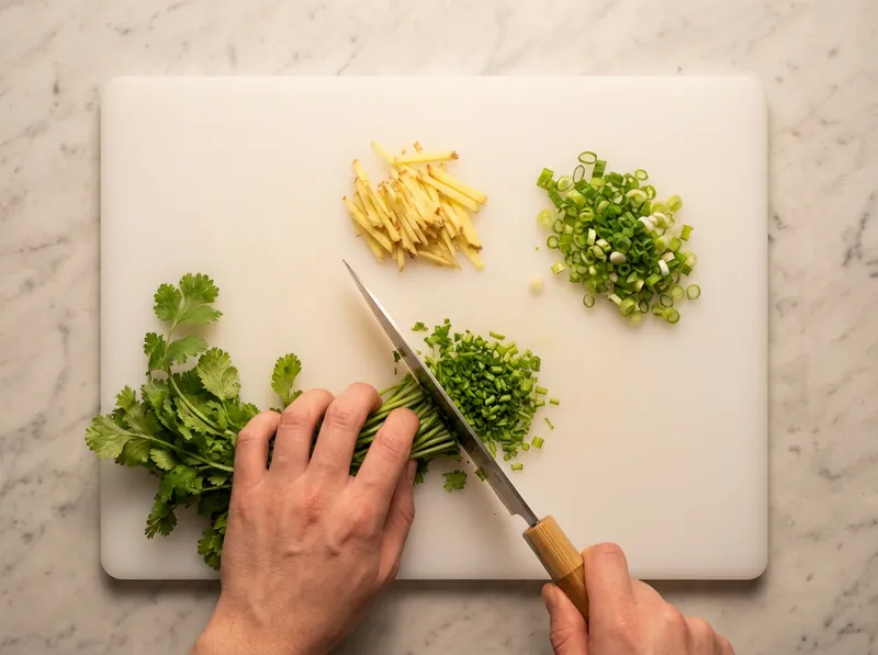 Mince Cilantro Stems