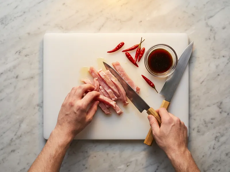 Julienne Lean Pork and Marinate