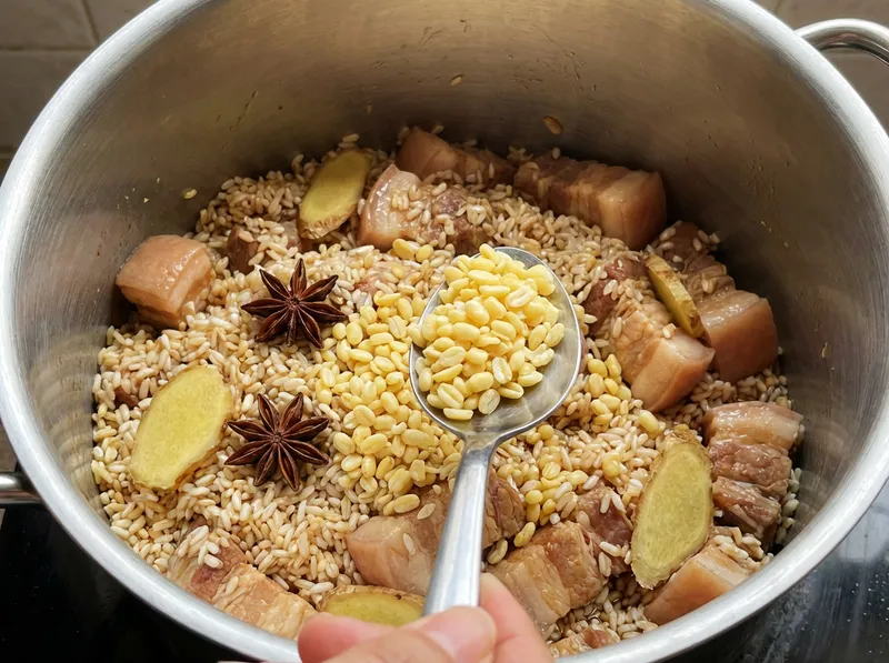 Add Peeled Mung Beans